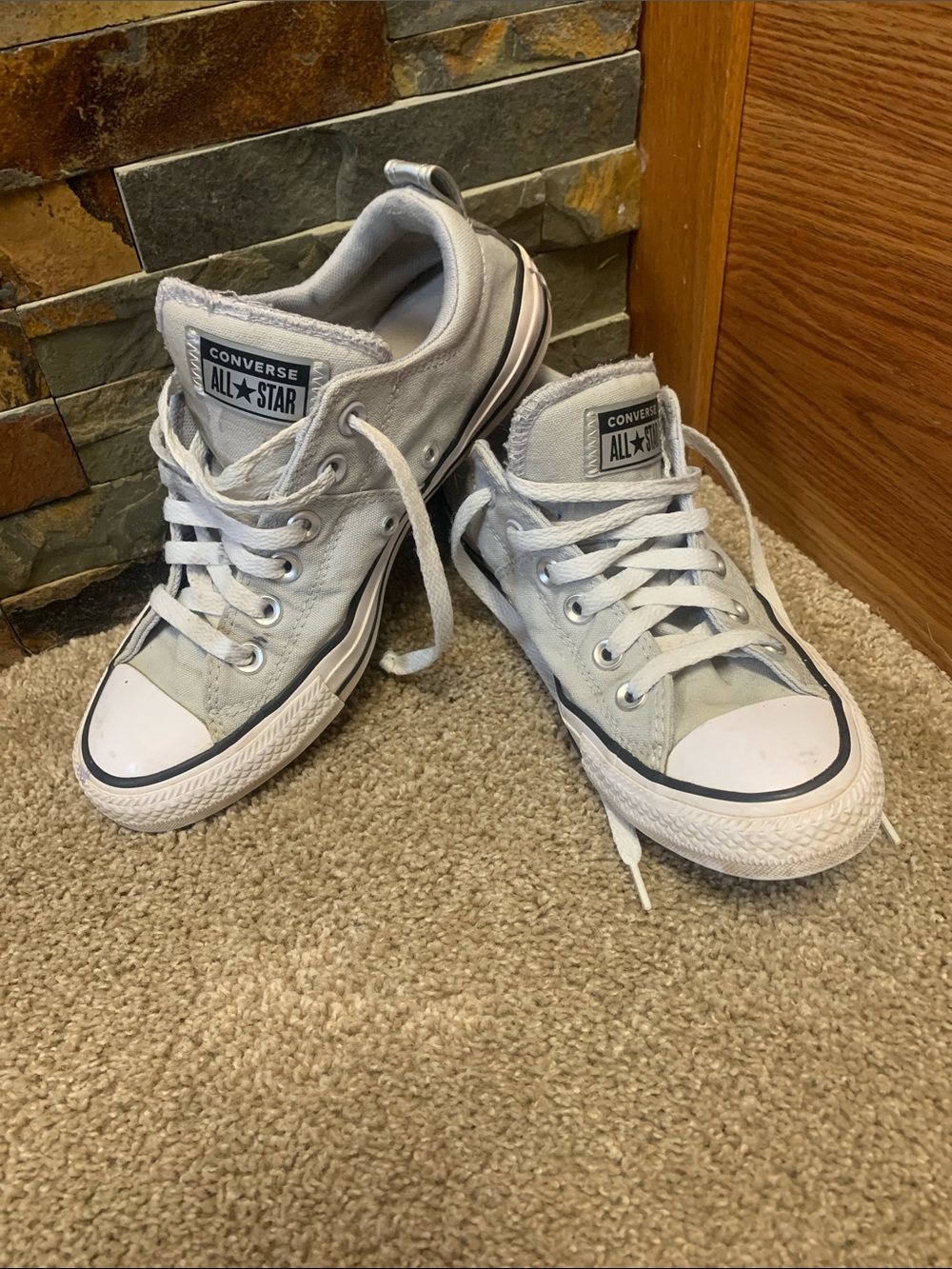 Converse' All Star Low Top Sneakers in Light Gray